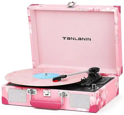 Tanlanin Enhanced Bluetooth Suitcase Turntable