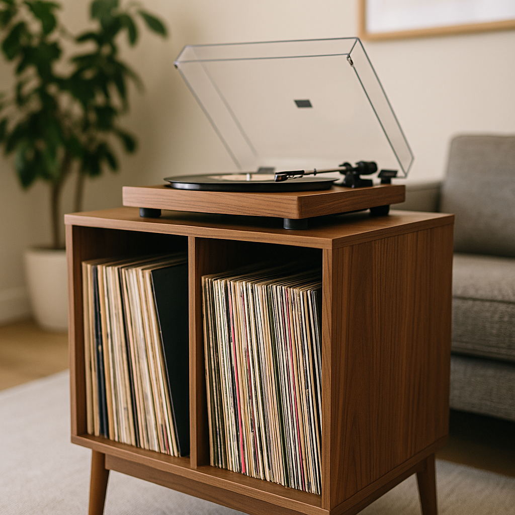 Vinyl Record Storage Cabinet