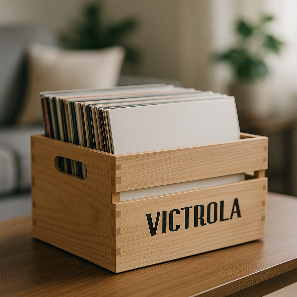 Victrola Wooden Record Crate