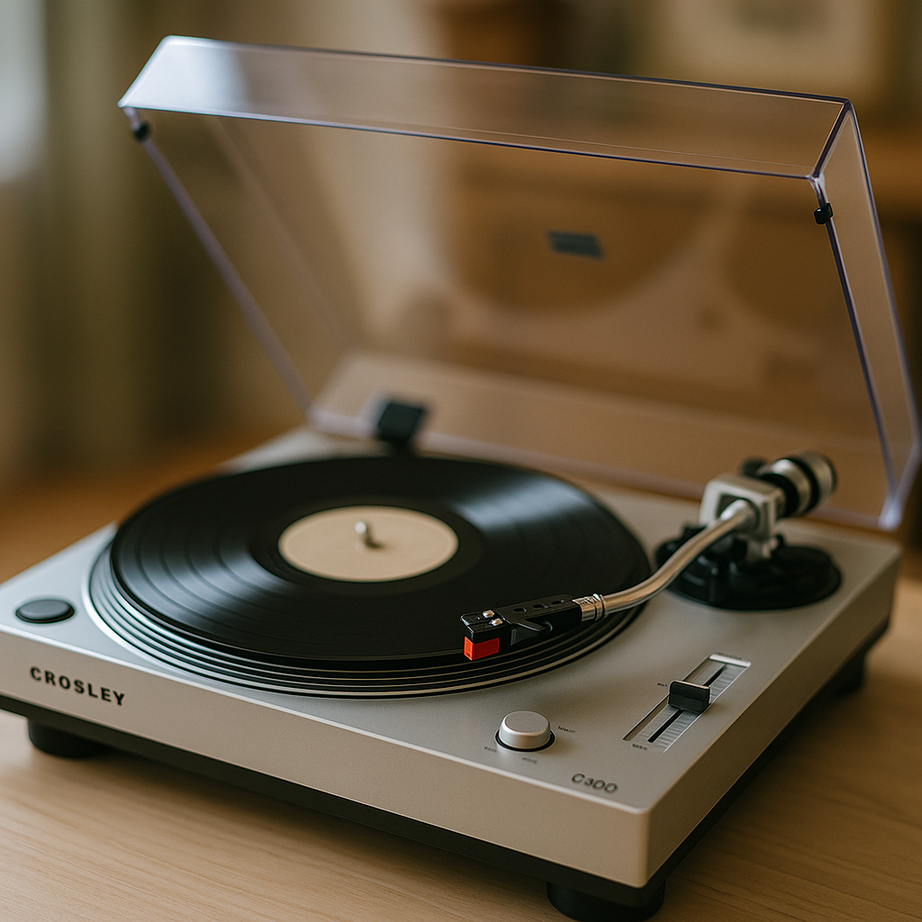 Crosley C100 Belt-Drive Turntable with S-Shaped Tone Arm