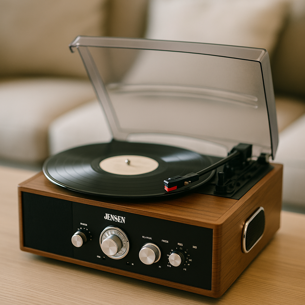 Jensen JTA-222 3-Speed Turntable