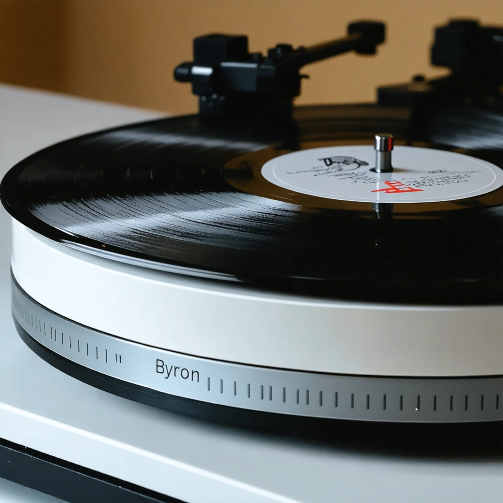Byron Statics Vinyl Record Player 3 Speed Turntable