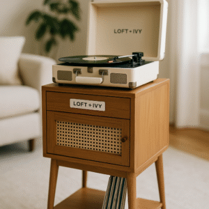 LOFT + IVY Record Player Stand