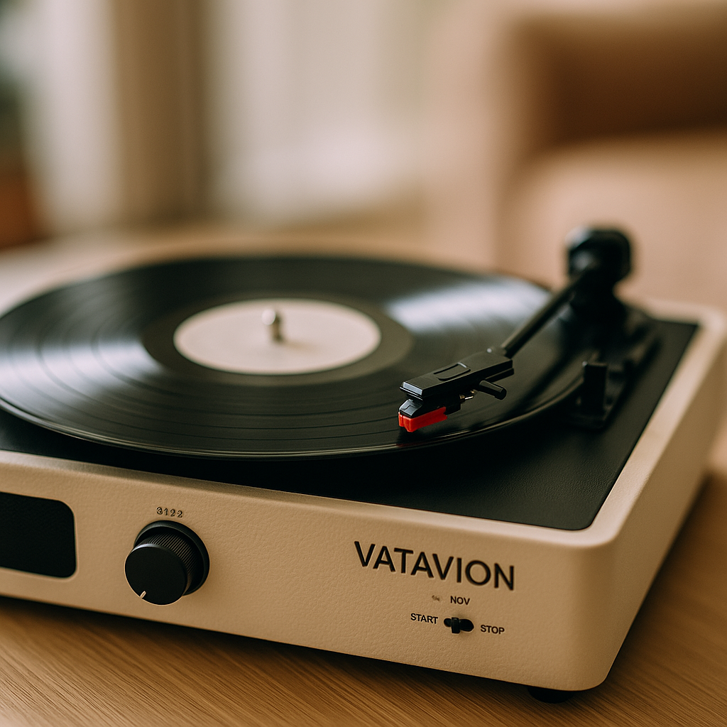 VATAVION Vinyl Record Player