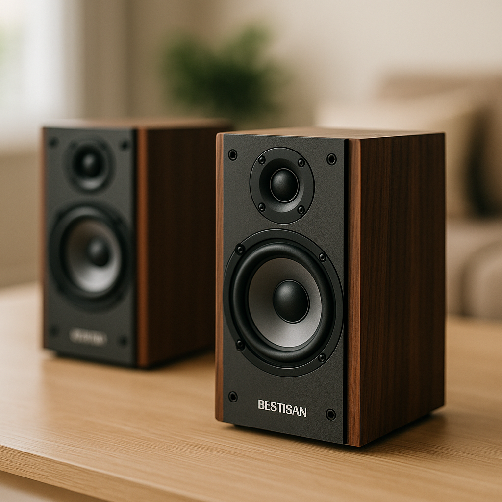 BESTISAN 60W Bookshelf Speakers