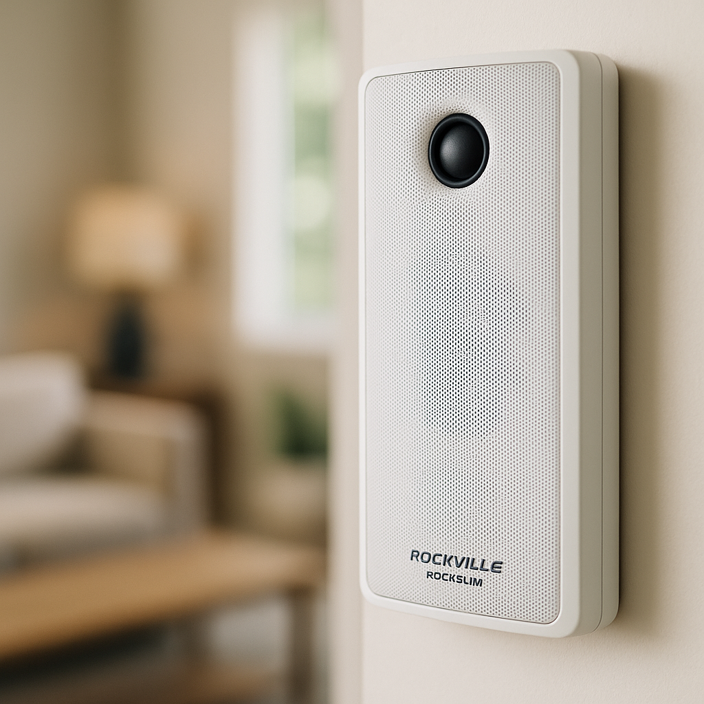 Rockville RockSlim White Home Theater Speakers