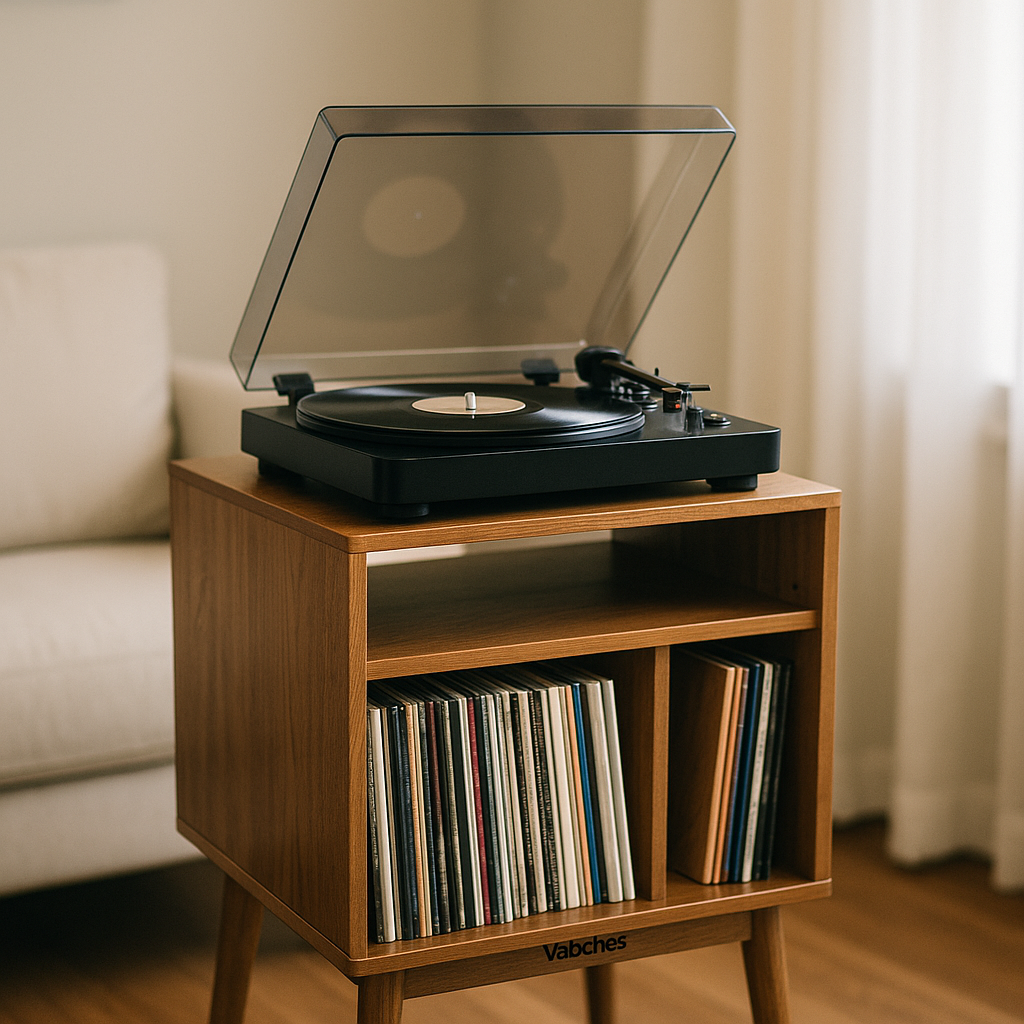Vabches Vinyl Record Player Stand