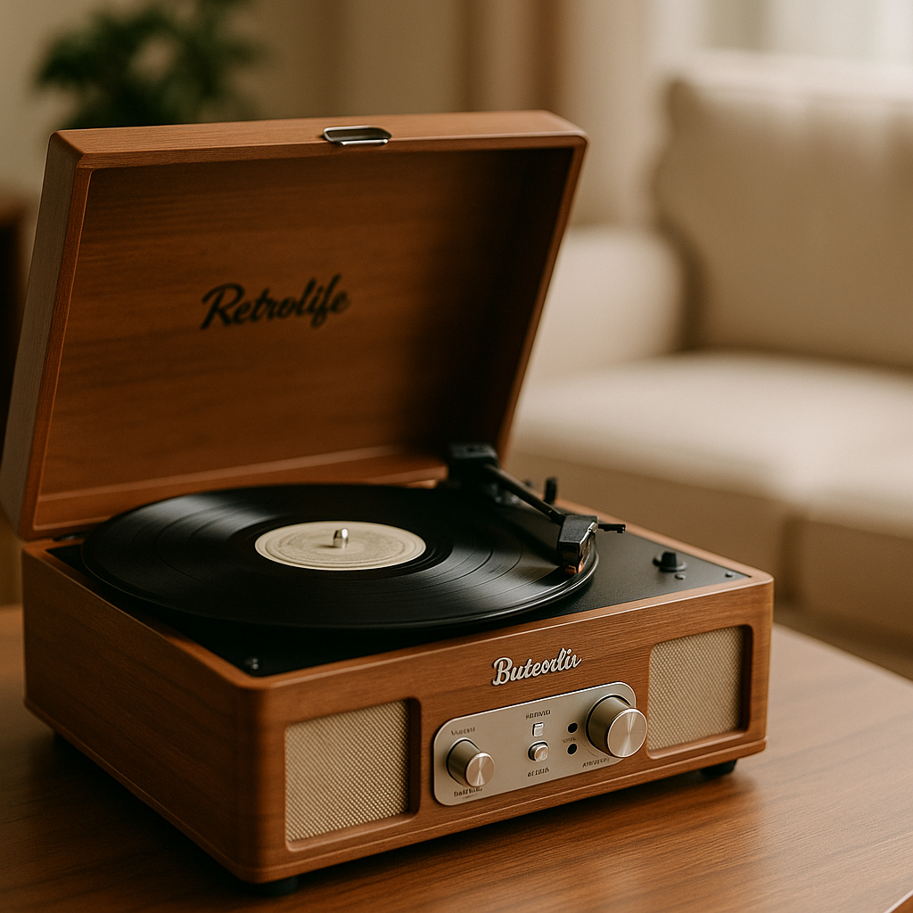 Retrolife Vintage Bluetooth Turntable