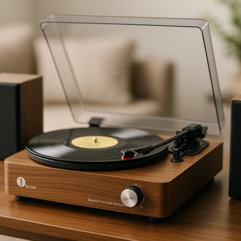 1byone Bluetooth Turntable HiFi System