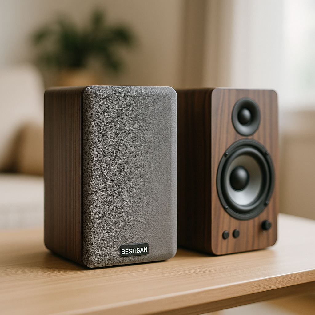 BESTISAN Bluetooth Bookshelf Speakers SR06