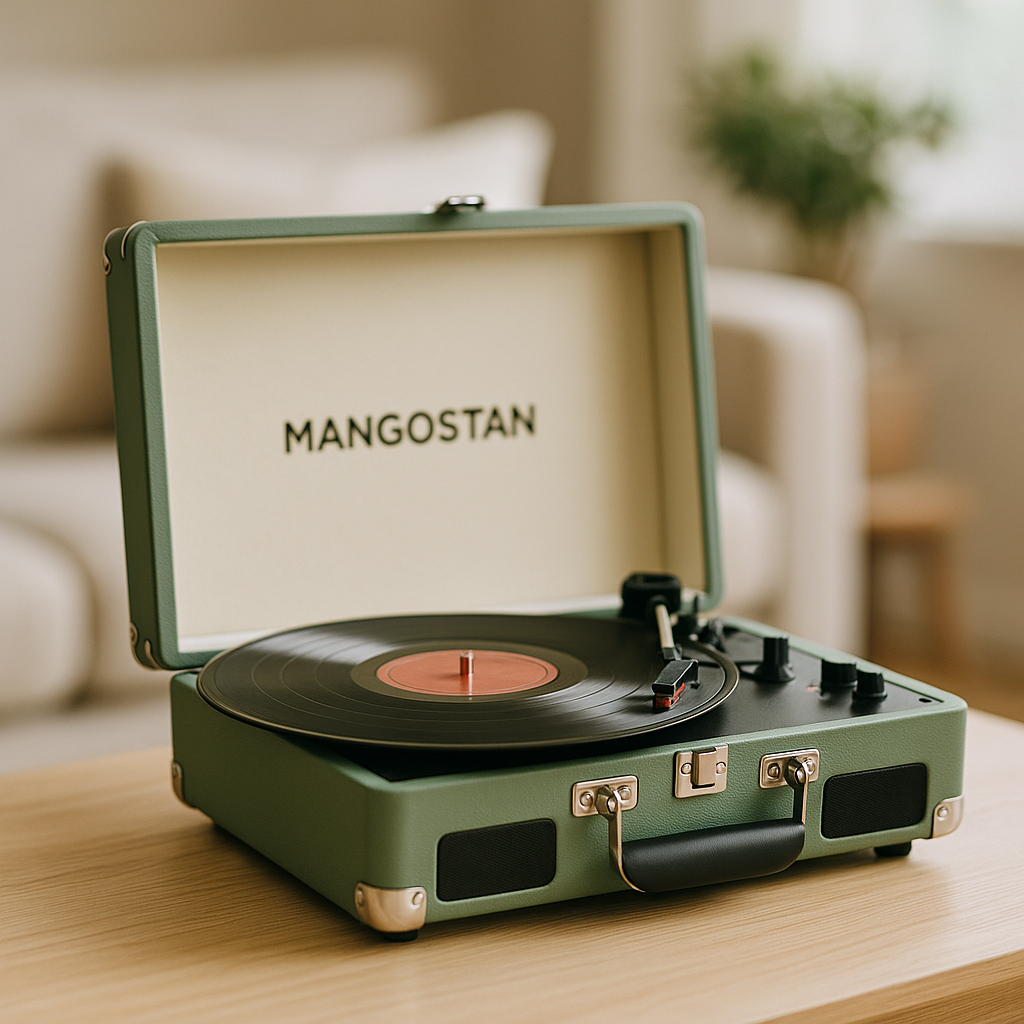 MANGOSTAN Bluetooth Record Player - Green