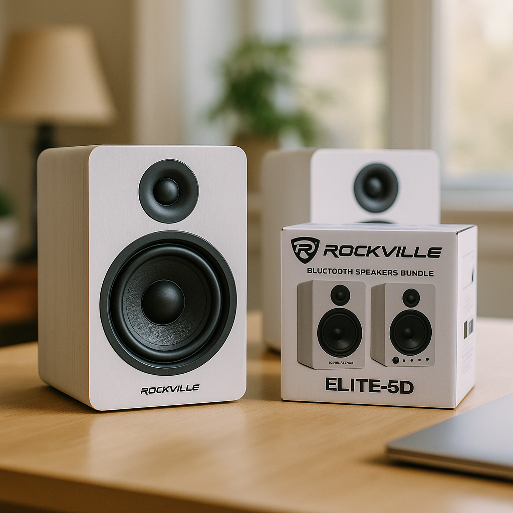 Rockville ELITE-5D Bluetooth Speakers Bundle