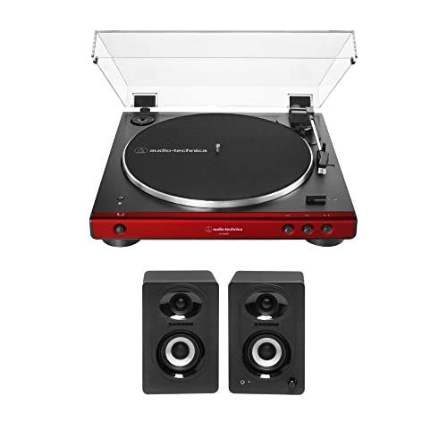 Audio-Technica AT-LP60XBT Red Bundle Review: Turntable + Monitors