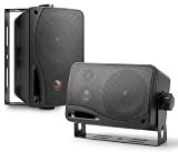 Pyramid 3-Way Indoor Outdoor Speaker System – 3.5 Inch 200W Pair of Mini Box Ceiling Wall Mount Speakers w/1″ Tweeter, 3.25″ Woofer, 1.75” Midrange – Home Theater Entertainment, PA System – 2022SX Review