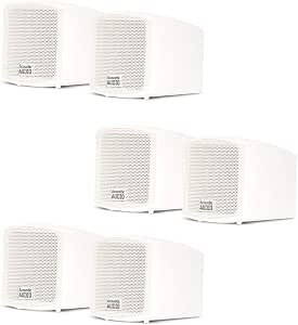Acoustic Audio AA321W Mountable Indoor Speakers 1200 Watts White Bookshelf 3 Pair Pack AA321W-3Pr Review