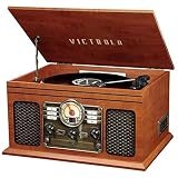Victrola The Quincy 6-in-1 Bluetooth Record Player & Multimedia Center with Built-in Speakers – 3-Speed Turntable, CD & Cassette Player, FM Radio, Wireless Music Streaming (Walnut) Review