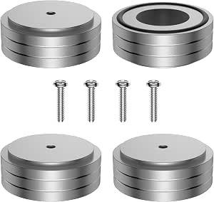 Tertullus 4 Pcs Turntable Feet Aluminum HiFi Turntable Isolation Feet Aluminum Stand Speakers Spikes Audio Pads 58x22mm for HiFi Amplifier/Speaker/Turntable/Player(Silver) Review