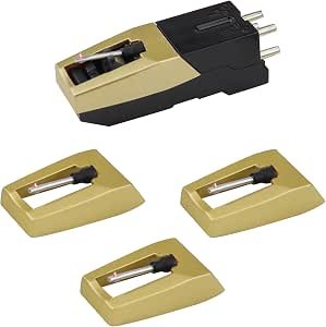 Record Player Needle: Upgraded Record Player Cartridge with Diamond Stylus Replacement for Crosley, ION, LP, Phonograph, and More (Gold) Review