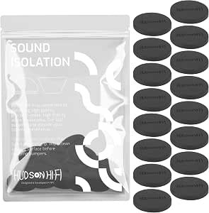 Speaker Isolation Feet – 16-Pack 1″ Platinum Silicone Dots by Hudson Hi-Fi – Non-Adhesive, Non-Skid Anti-Vibration Pads for Turntables, Subwoofers, Audio Equipment – 20 Duro Review