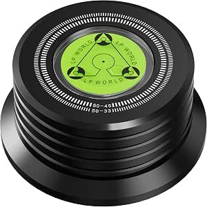 Record Weight, 50Hz Turntable Level, HiFi 3 in 1 Disc Stabilizer 45RPM Strobe Speed Measure Record Puck with Bubble Level for Phonograph LP Record Players Review