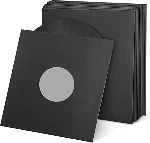 50 PCS -12in Black Paper & Poly Lined Record Inner Sleeves for LP Vinyl Records, 110gsm Paper 33 RPM Record Sleeves, Anti Static Record Storage Album Covers LP Vinyl Jacket Covers Review