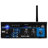 Pyle Powerful Mini Stereo Amplifier System – 2x75W Compact 2 Channel Audio Receiver w/LED Display, 40Ft. Wireless Bluetooth Streaming, RCA Inputs, EQ Controls for HT System and Studio, w/FM Antenna Review