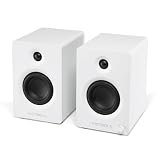 Victrola Tempo – Bluetooth Bookshelf Speakers – Room-Filling Sound, Bluetooth Input, Multi-Speaker Streaming Using Auracast, USB-C Computer Input, Turntable Inputs, Subwoofer Output (Pair, White) Review
