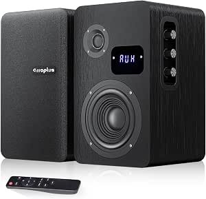 Active Bookshelf Speakers, 80W Powered Vinyl Record Player Speakers with 4 Inch Woofer, Turntable Speakers with Optical/ARC/RCA/AUX/BT Input, Home Stereo Speakers Wired for TV Desktop PC Review