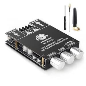 ZK-1002T 2.0 Channel Bluetooth Amplifier Board 100W+100W TPA3116 Hi-Fi Stereo Amp with Antenna, Bluetooth and AUX Input for DIY Home Audio Review