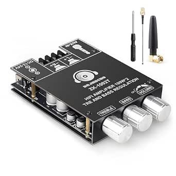 ZK-1002T 2.0 Channel Bluetooth Amplifier Board 100W+100W TPA3116 Hi-Fi Stereo Amp with Antenna, Bluetooth and AUX Input for DIY Home Audio Review