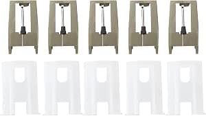 Complete Turntable Needle Replacement Set (5 Pack) – Easy Hand Installation, Works with 33, 45 & 16 RPM Records, Fits Most Popular Portable Players, Golden Review